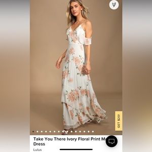 White floral maxi dress lulus take me there